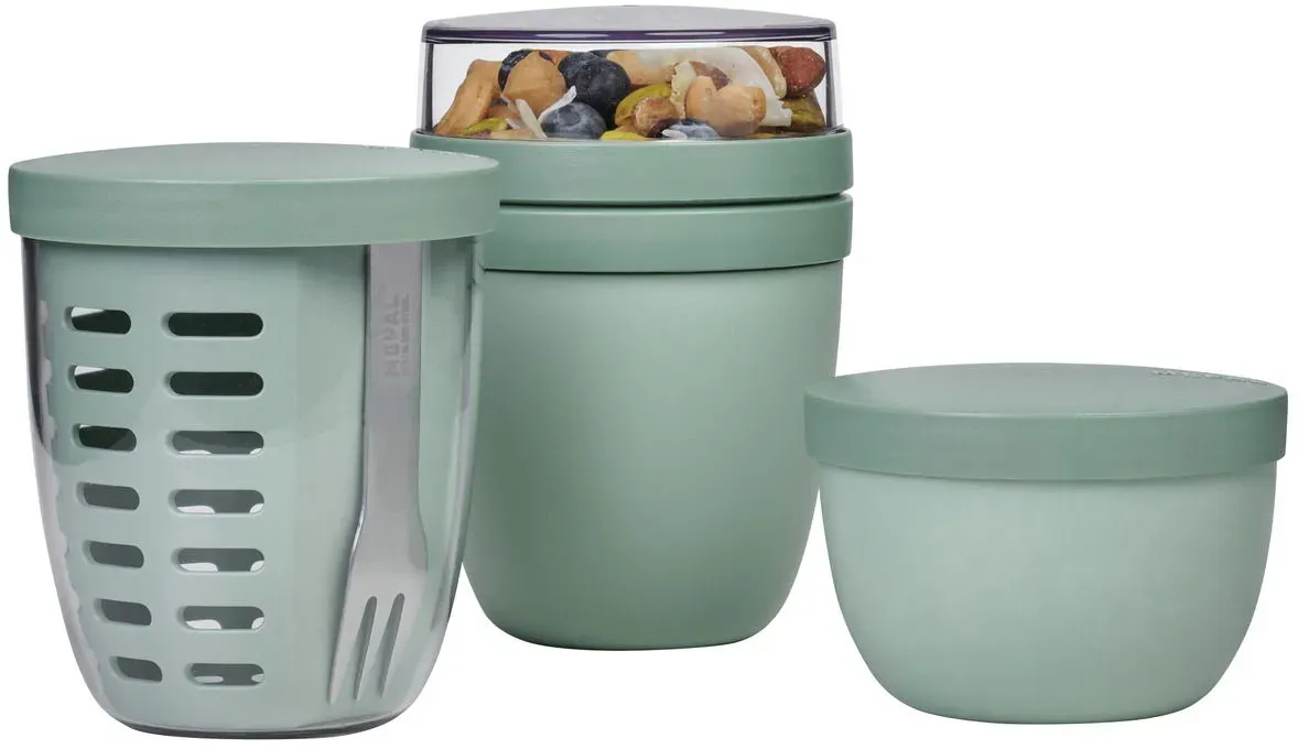 Mepal Snackpot-Set 3-tlg. sage RANGE Nordic Sage - B/H/T ca. 10,70x15,10x10,70