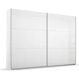 Rauch Möbel AURELIO Schrank Kleiderschrank Schwebetürenschrank Hochglanz Weiß/Alpinweiß, 2-türig, inkl. 3 Kleiderstangen, 3 Einlegeböden BxHxT 261x210x59 cm