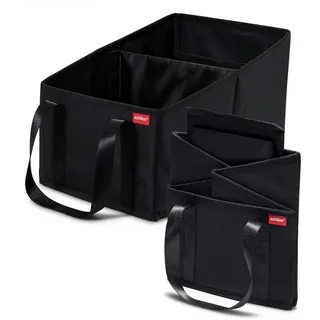 Achilles Beifahrer-Organizer, Rücksitz-Box, Autositz-Tasche, Vordersitz-Faltkorb, Autotasche, 31x25x25cm,Schwarz
