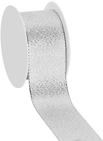 Stoffband, silber, 40 mm, 10 m