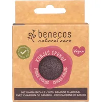 benecos Natural Konjac-Schwamm mit Bambuskohle schwarz