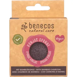 benecos Natural Konjac-Schwamm mit Bambuskohle schwarz
