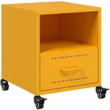 vidaXL Nachttische 2 Stk. Senfgelb 36x39x43,5 cm Stahl