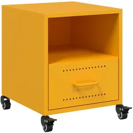 vidaXL Nachttische 2 Stk. Senfgelb 36x39x43,5 cm Stahl