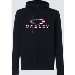 OAKLEY Herren SWEATSHIRT BARK FZ HOODIE 2.0, Black/American Flag, M