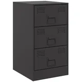 vidaXL Nachtschrank 34,5 x 39 x 62 cm Schwarz