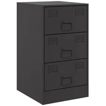 vidaXL Nachtschrank 34,5 x 39 x 62 cm Schwarz