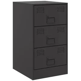vidaXL Nachtschrank 34,5 x 39 x 62 cm Schwarz