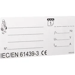 HAGER Typenschild VZ123CE (VE10)