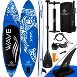 Kesser SUP Board Set Stand Up Paddle Board Premium Surfboard 320 x 76 x 15 cm blau