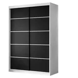 Lookway Kleiderschrank CAMARO PLUS 150 cm Schiebetürenschrank schwarz|weiß