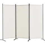 Vevor Raumteiler Trennwand 3-teiliger Paravent Stellwand, faltbarer Sichtschutz für Büro Schlafzimmer Esszimmer Arbeitszimmer Balkon, Raumtrenner freistehend (228 x 52 x 184 cm), Weiß