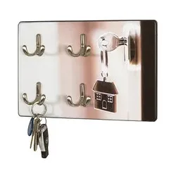 HAKU Möbel Schlüsselbrett Motiv mit 4 Haken