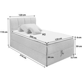 ed exciting design Boxspringbett Grau