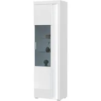 Inn.furn Vitrine, weiß Hochglanz, 60 x 202 cm, mit