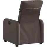 vidaXL Relaxsessel Kunstleder 146 x 76,5 x 0 cm Braun mit Liegeposition