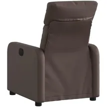 vidaXL Relaxsessel Kunstleder 146 x 76,5 x 0 cm Braun mit Liegeposition