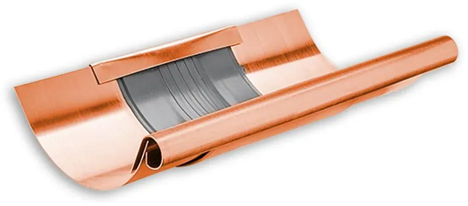 Dachrinnen-Dilatation Grömo, halbrund Kupfer (Ausführung: Nenngröße 500. Ø 250mm)