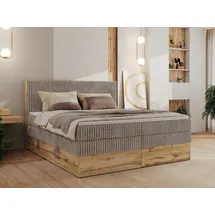 MKS Meble WOOD CLASSIC KING 140 x 200 cm H3 Hellbraun