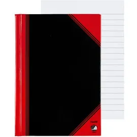 Bantex Notizbuch Chinakladde DIN A6 liniert 96 Blatt schwarz/rot