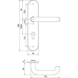 Edi Schutzgarnitur Logo 8755/9203 Alu.F1 grau/weiß