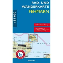 Grünes Herz Rad- und Wanderkarte Fehmarn: Mit Ostseeküstenradweg. Wasser- und reißfest.