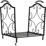 Costway Kaminholzregal Metall 45 x 32 x 40 cm Schwarz