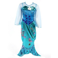 Katara Prinzessin-Kostüm Märchenkleid Meerjungfrau Ariel für Mädchen blau, Faschingskostüm, Karnevalskostüm, Karneval, Fasching, Kleid, Kinder blau Körpergröße 104-110 cm