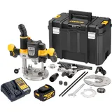 DeWalt, Fräse, DCW 620 M1T Akku Oberfräse 18 V 12 mm Brushless + 1x Akku 4,0 Ah + Ladegerät + TSTAK (Oberfräse)