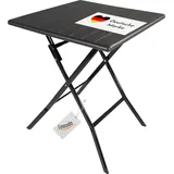 Lemodo Klapptisch in Holz-Optik, Balkontisch mit Tischplatte 62 x 62 cm (L x B)