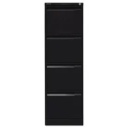 BISLEY Hängeregistraturschrank schwarz 4 Schubladen 41,3 x 62,2 x 132,1 cm