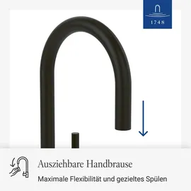 Villeroy & Boch Umbrella Flex Schlauchbrause Matt Black