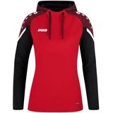 Performance Hoodie Damen rot/schwarz 34