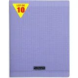 Calligraphe 18197C - Packung mit 10 Heften Calligraphe, DIN A4+, 24x32 cm, 48 Blatt, französische Lineatur, 90g, Violett, 1 Pack