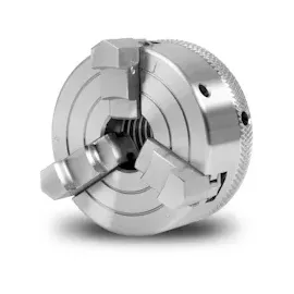 Eberth Dreibackenfutter mit 50 mm Durchmesser, 2' 3-Backenfutter Selbstzentrierend, Anschluss-Gewinde 1' -8 tpi, Inkl. Spannwerkzeug, Drechselbank Zubehör,