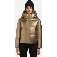 khujo Steppjacke Devina Shiny-YM Glänzende kurze Winterjacke für Damen goldfarben S (36)