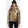 khujo Damen Winterjacke mit Kapuze warme Steppjacke kurz in glänzender Optik mit abnehmbarer Kapuze Devina Shiny-YM Gold Gr. S - S