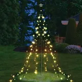 Buri Garten-Lichterpyramide mit 200 LEDs Lichterkette Beleuchtung Weihnachtensdeko