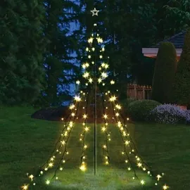 Buri Garten-Lichterpyramide mit 200 LEDs Lichterkette Beleuchtung Weihnachtensdeko