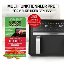 GOURMETmaxx Heißluftfritteuse AirGenius 10 l schwarz