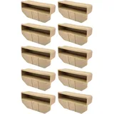cyclingcolors 10x Lattenhalter Monolatte 63 x 12 mm Kunststoff für Lattenrost Holzrahmen Bett Endkappen Befestigung Lasche Klammer Schraube, beige