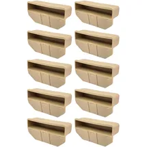cyclingcolors 10x Lattenhalter Monolatte 63 x 12 mm Kunststoff für Lattenrost Holzrahmen Bett Endkappen Befestigung Lasche Klammer Schraube, beige