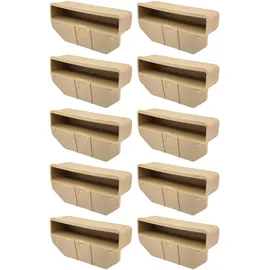 cyclingcolors 10x Lattenhalter Monolatte 63 x 12 mm Kunststoff für Lattenrost Holzrahmen Bett Endkappen Befestigung Lasche Klammer Schraube, beige