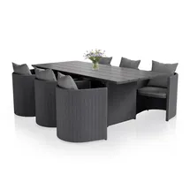 Juskys Costa Luna Set 7-tlg. anthrazit