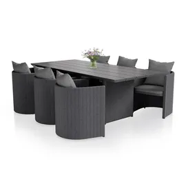 Juskys Costa Luna Set 7-tlg. anthrazit