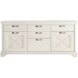 Forte Sideboard Kashmir 177,7 x 96,2 x 48,3 cm Pinie Weiß