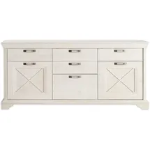Forte Sideboard Kashmir 177,7 x 96,2 x 48,3 cm Pinie Weiß