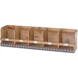 Mendler Wandregal HWC-A43, Hängeregal Regal, Tanne Holz massiv Vintage Shabby-Look 71x18x16cm