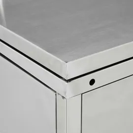 deluke Mülltonnenbox SOGI 69 x 115 x 77,5 cm silber