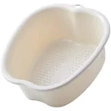 Großes Fußwanne, Dickes Kunststoff-Fußbecken Fussbadewanne, Fußbad spa, Wasser Spa und Fußmassage - Wanne Zum Einweichen Fuß, Fußnägel und Knöchel, Pediküre, Tragbare Fußbadewanne (Weiß)